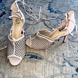 Vince Camuto size 7 womens beige heels. Perfect condition never worn